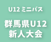 2025年度 第6回 群馬県U12新人大会